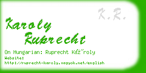 karoly ruprecht business card